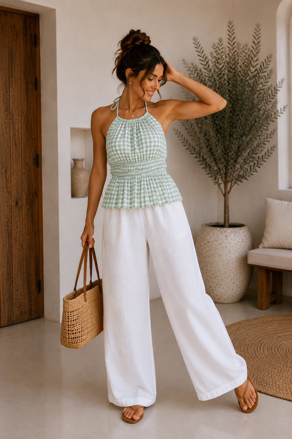 TOP VICHY HALTER