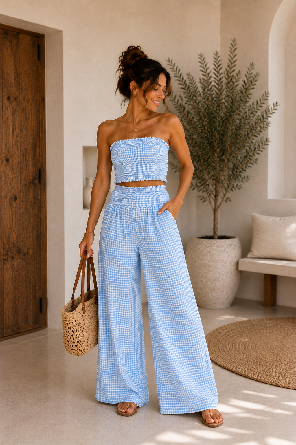 CONJUNTO TOP VICHY