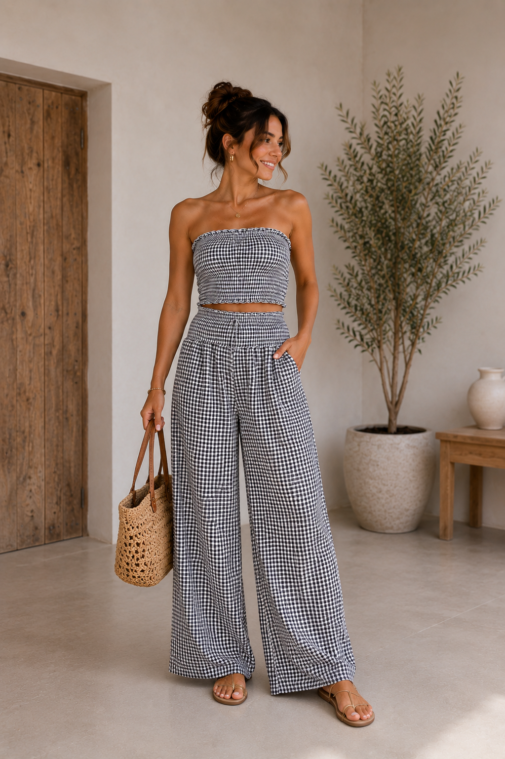 CONJUNTO TOP VICHY
