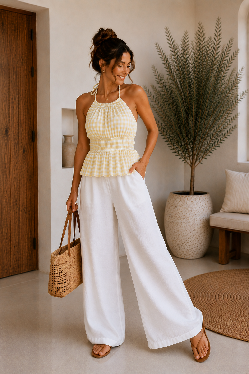 TOP VICHY HALTER