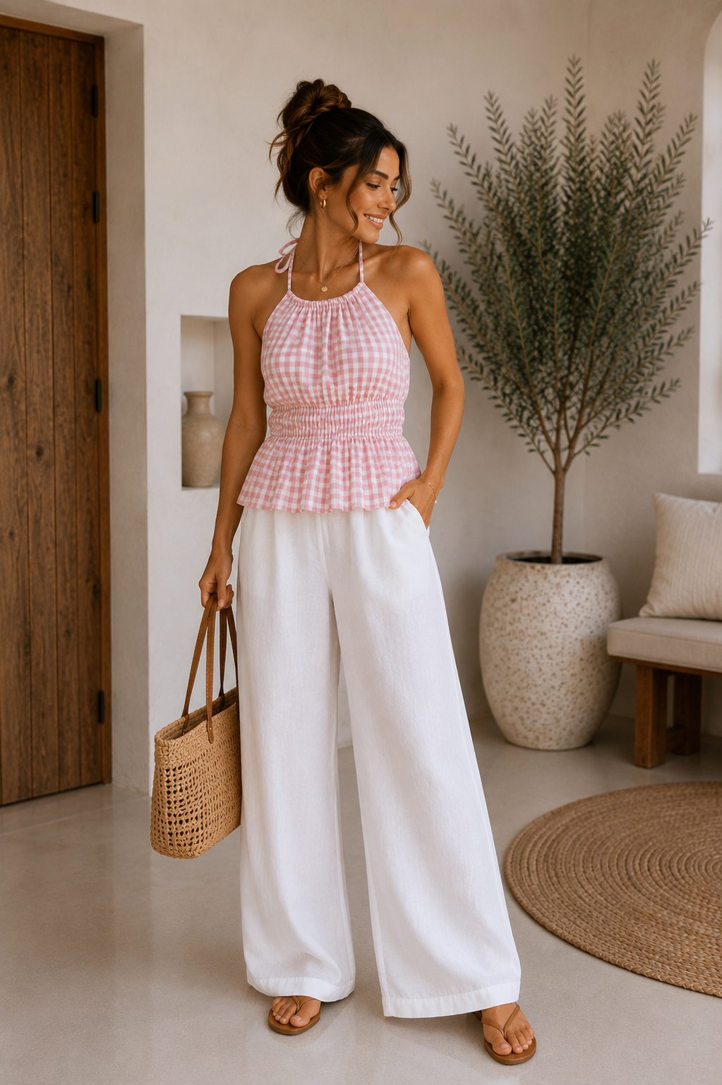 TOP VICHY HALTER